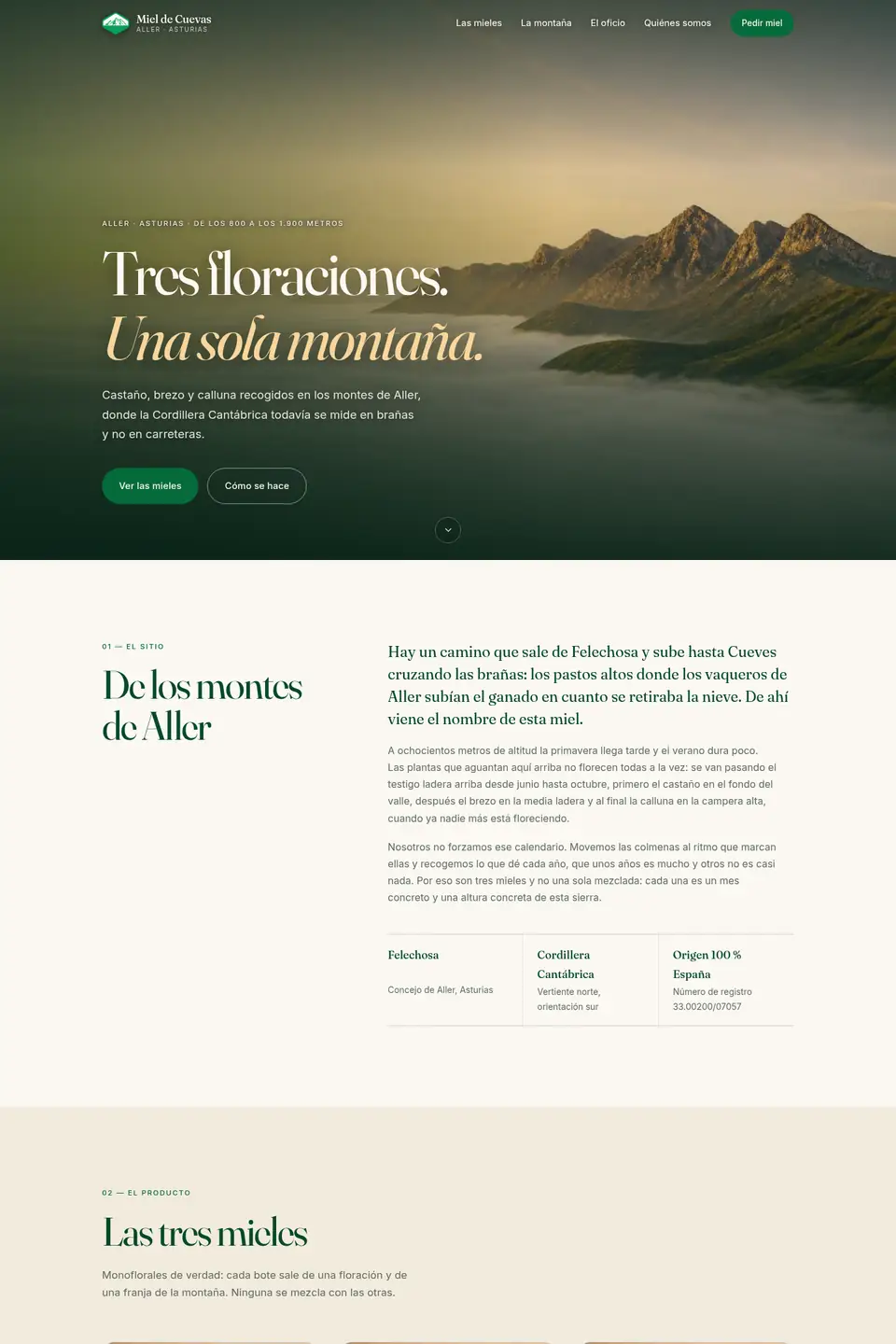 Captura de la portada de mieldecuevas.com